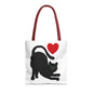 I ♥ Cat Tote Bag - Cute Black Cat Design for Cat Lovers