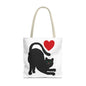 I ♥ Cat Tote Bag - Cute Black Cat Design for Cat Lovers