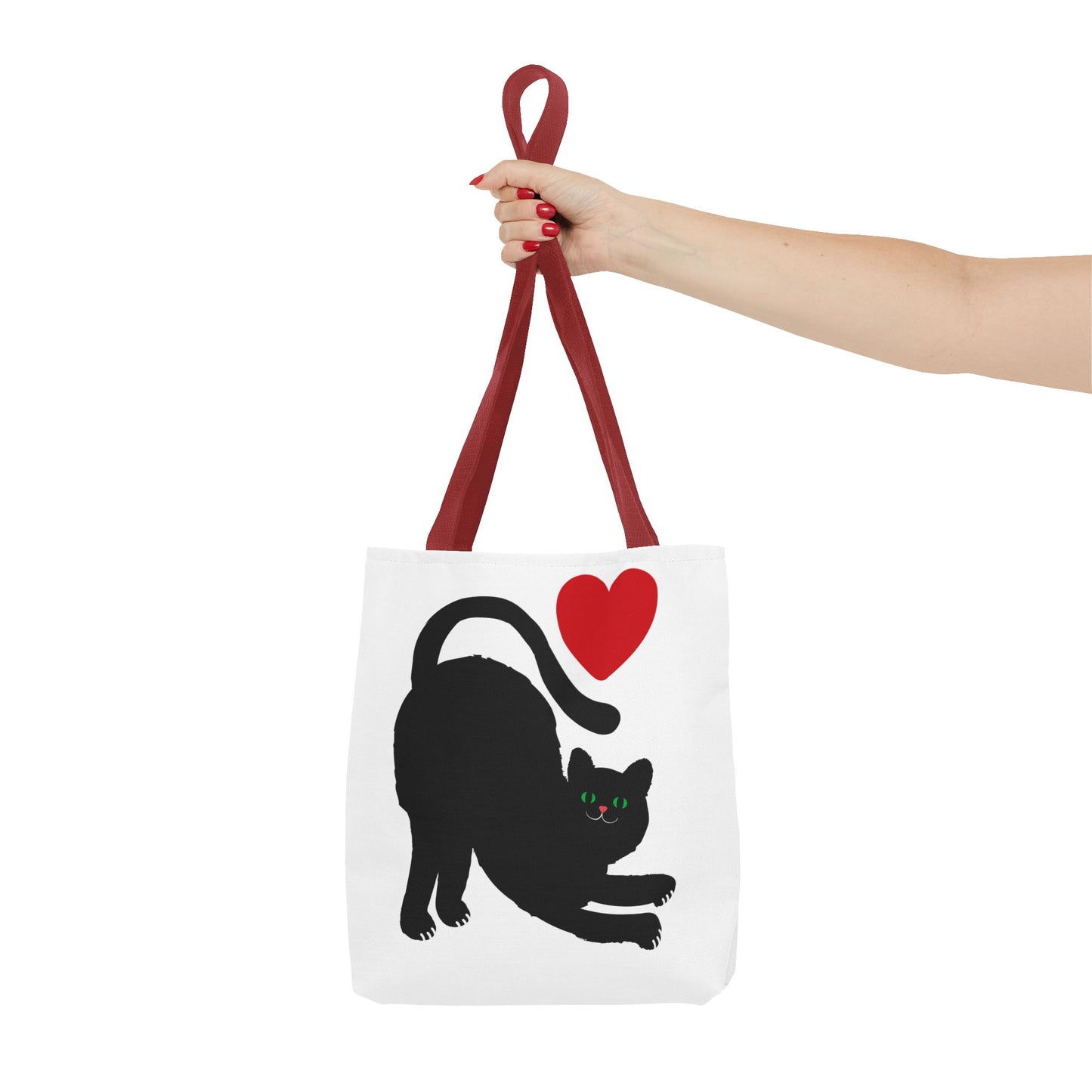 I ♥ Cat Tote Bag - Cute Black Cat Design for Cat Lovers