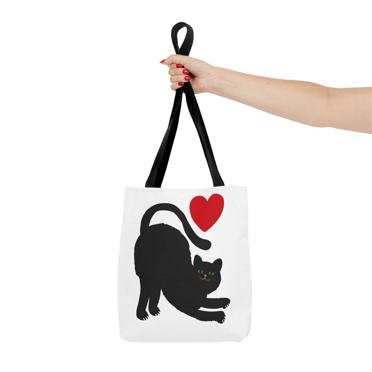 I ♥ Cat Tote Bag - Cute Black Cat Design for Cat Lovers