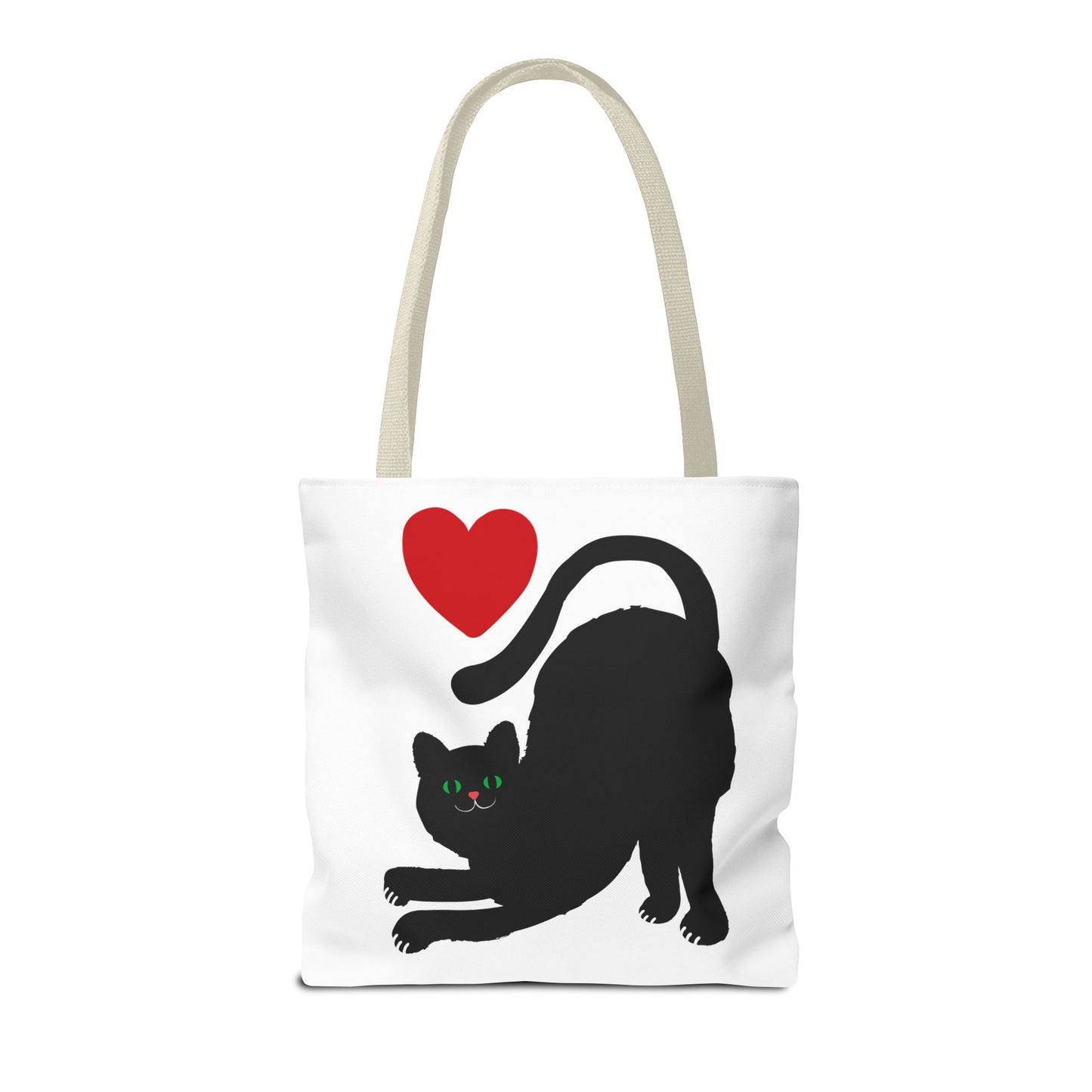 I ♥ Cat Tote Bag - Cute Black Cat Design for Cat Lovers