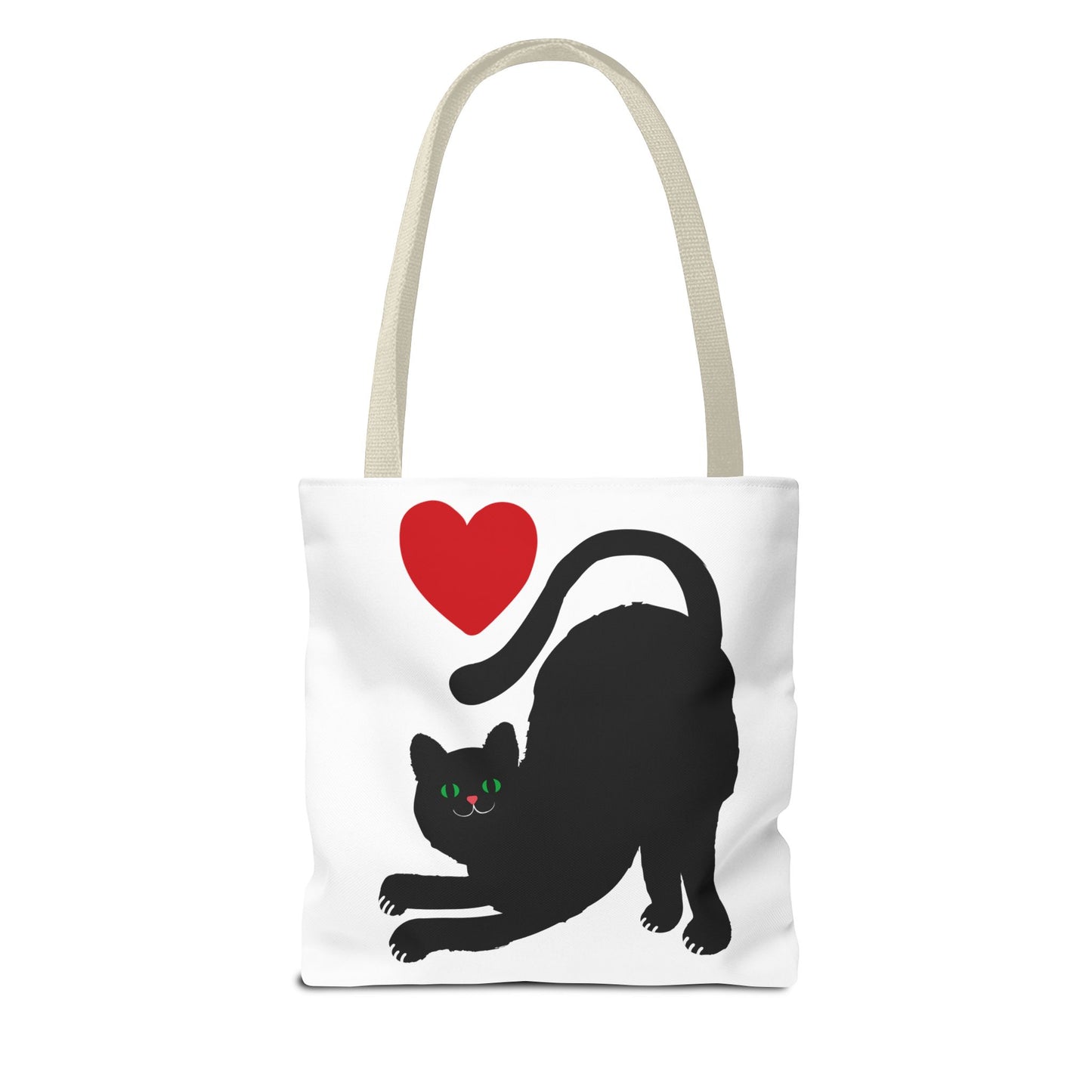 I ♥ Cat Tote Bag - Cute Black Cat Design for Cat Lovers