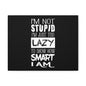 Inspirational Canvas Wall Art - 'I'm Not Stupid, I'm Just Too Lazy To Show How Smart I Am'