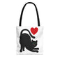 I ♥ Cat Tote Bag - Cute Black Cat Design for Cat Lovers